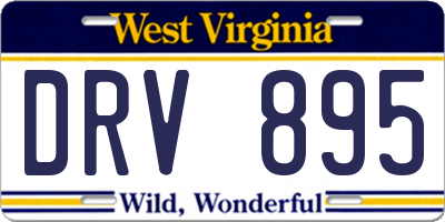 WV license plate DRV895