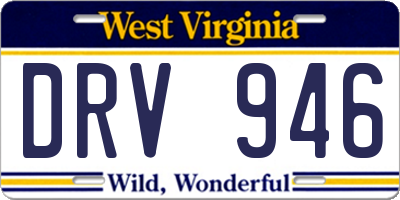 WV license plate DRV946