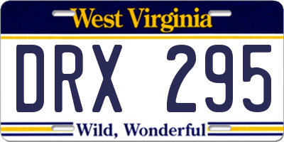 WV license plate DRX295