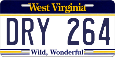 WV license plate DRY264