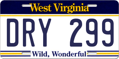 WV license plate DRY299