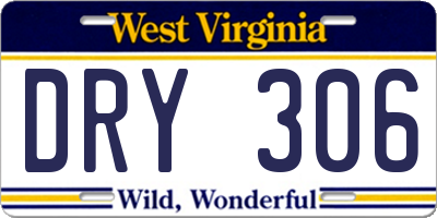 WV license plate DRY306