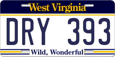 WV license plate DRY393