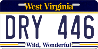 WV license plate DRY446