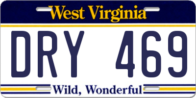WV license plate DRY469