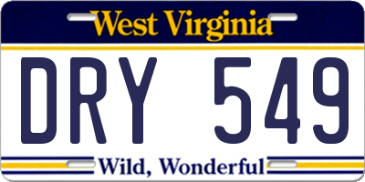 WV license plate DRY549