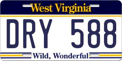 WV license plate DRY588