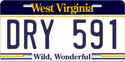 WV license plate DRY591