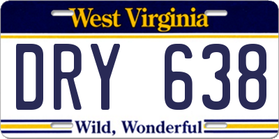 WV license plate DRY638