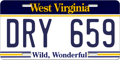 WV license plate DRY659