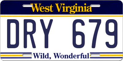 WV license plate DRY679