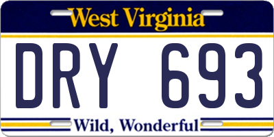 WV license plate DRY693