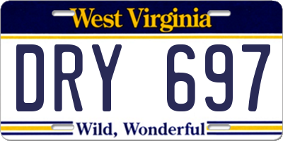 WV license plate DRY697