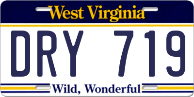 WV license plate DRY719