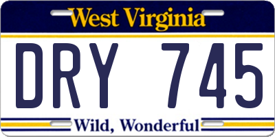 WV license plate DRY745