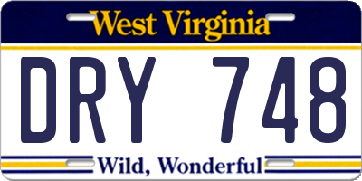 WV license plate DRY748