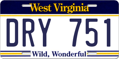 WV license plate DRY751