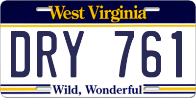 WV license plate DRY761