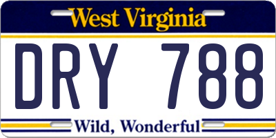 WV license plate DRY788