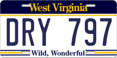 WV license plate DRY797