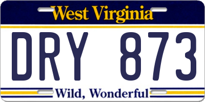 WV license plate DRY873