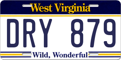 WV license plate DRY879