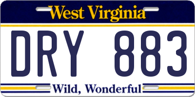 WV license plate DRY883