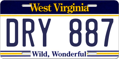 WV license plate DRY887