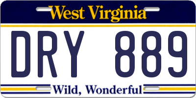 WV license plate DRY889
