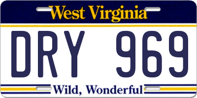 WV license plate DRY969