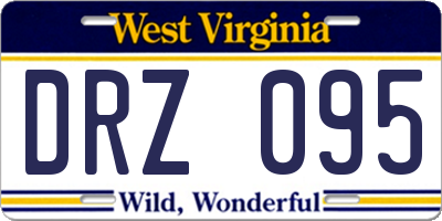 WV license plate DRZ095
