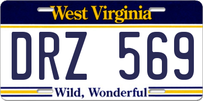WV license plate DRZ569