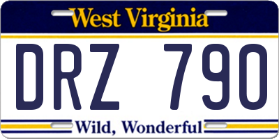 WV license plate DRZ790