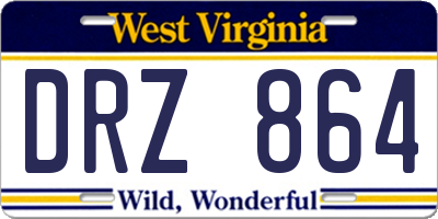 WV license plate DRZ864