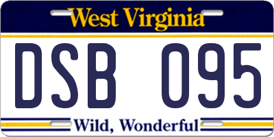 WV license plate DSB095