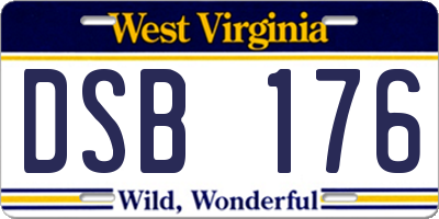 WV license plate DSB176