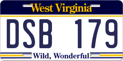 WV license plate DSB179