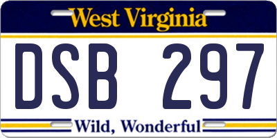 WV license plate DSB297
