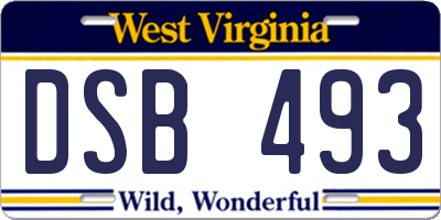 WV license plate DSB493