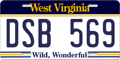 WV license plate DSB569