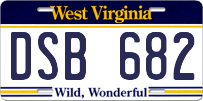 WV license plate DSB682