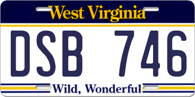 WV license plate DSB746