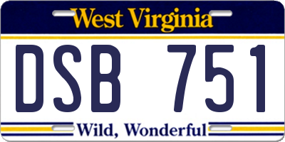 WV license plate DSB751