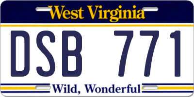 WV license plate DSB771