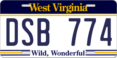 WV license plate DSB774