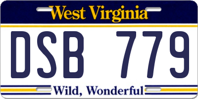 WV license plate DSB779