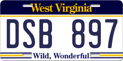 WV license plate DSB897