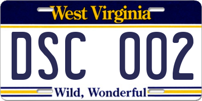 WV license plate DSC002