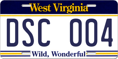 WV license plate DSC004