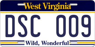 WV license plate DSC009